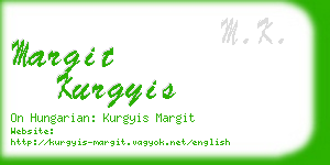 margit kurgyis business card